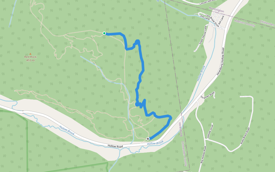 Front Door walking route map in Hinesburg
