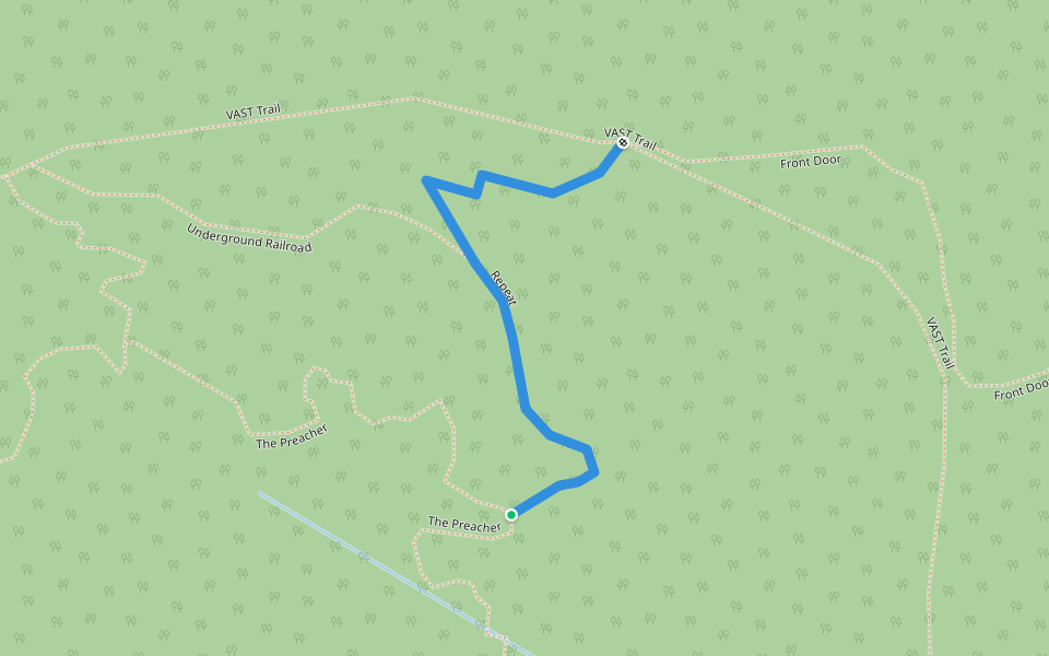 Repeat walking route map in Hinesburg