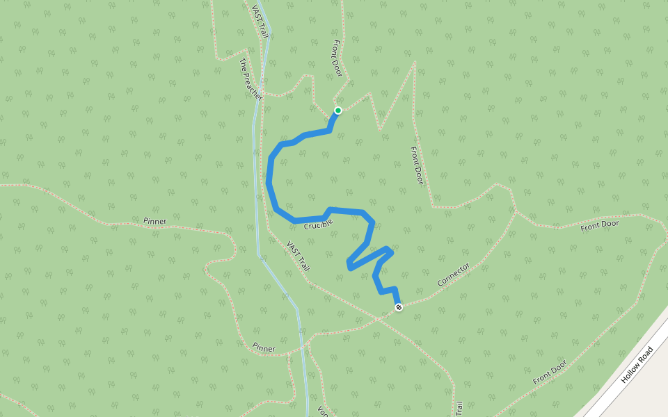 Crucible walking route map in Hinesburg
