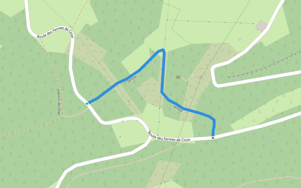 sentier walking route map in Vanclans