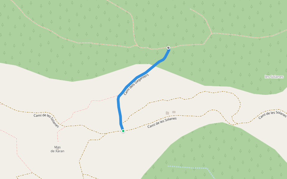 Camí dels Geganters walking route map in Móra d'Ebre