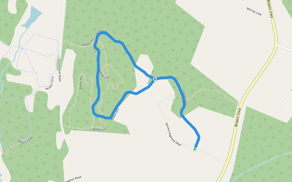 Americana walking route map in Jericho