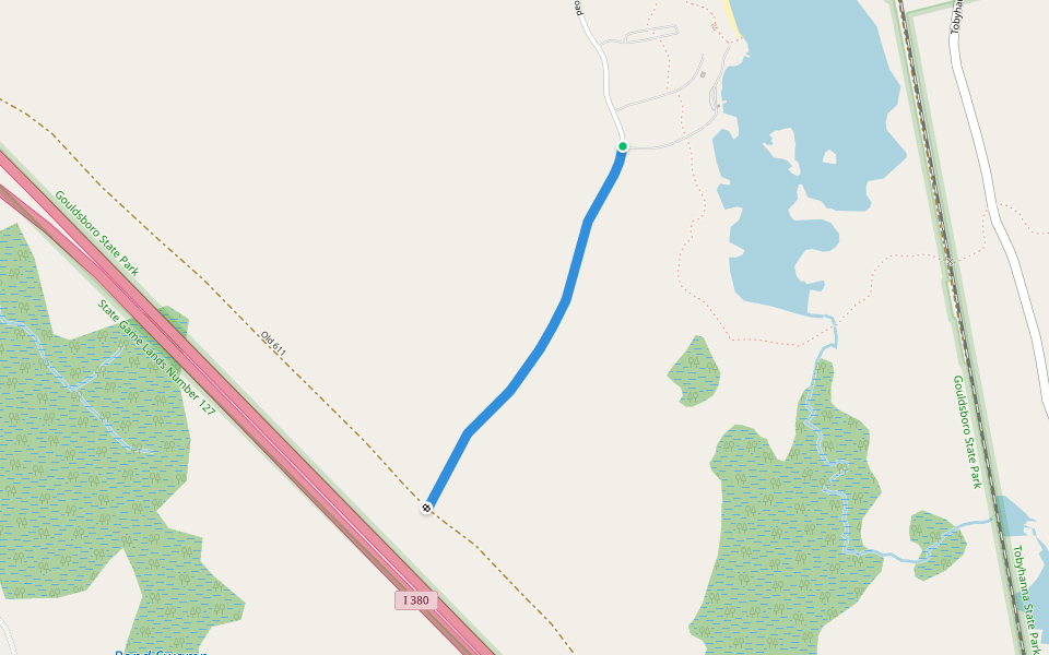 Old Entrance Trail walking route map in Tobyhanna