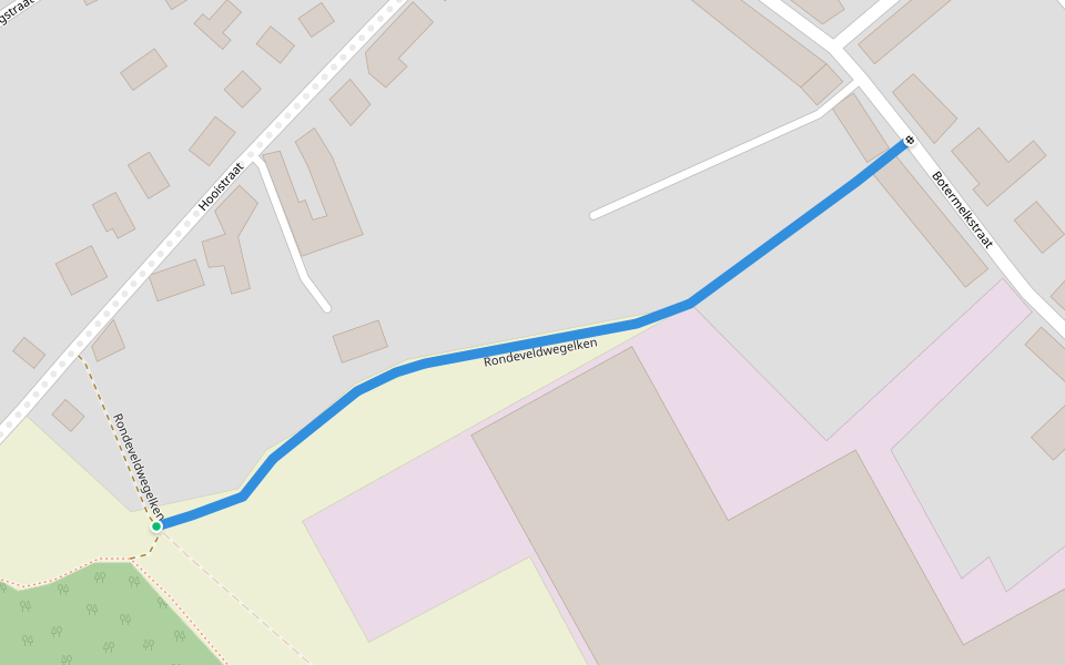 Rondeveldwegelken walking route map in Dendermonde