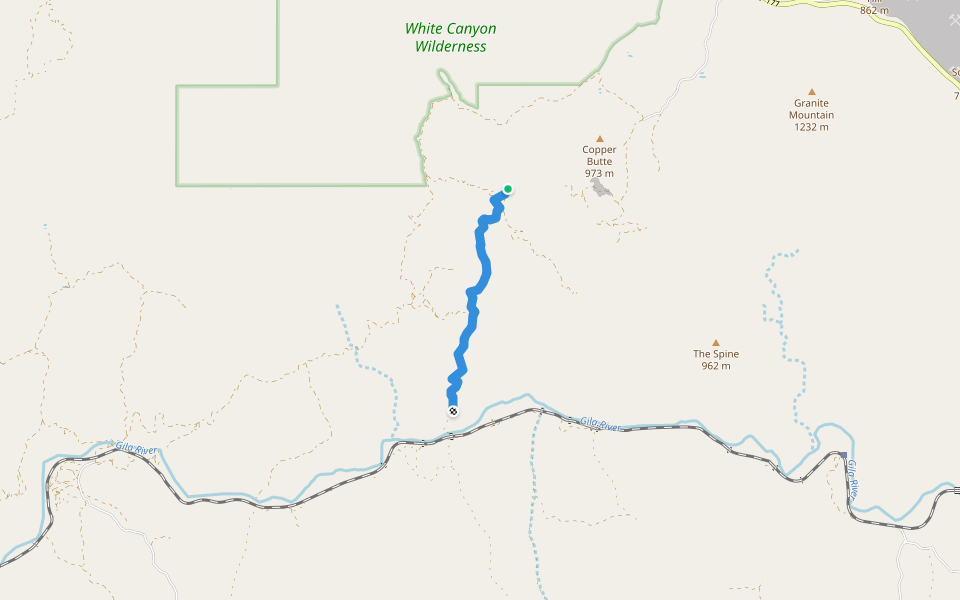 Grand Enchantment Trail walking route map in Kearny