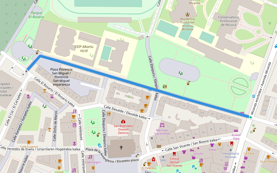 Calle Francisco Gómez / Francisco Gomez kalea walking route map in Barakaldo