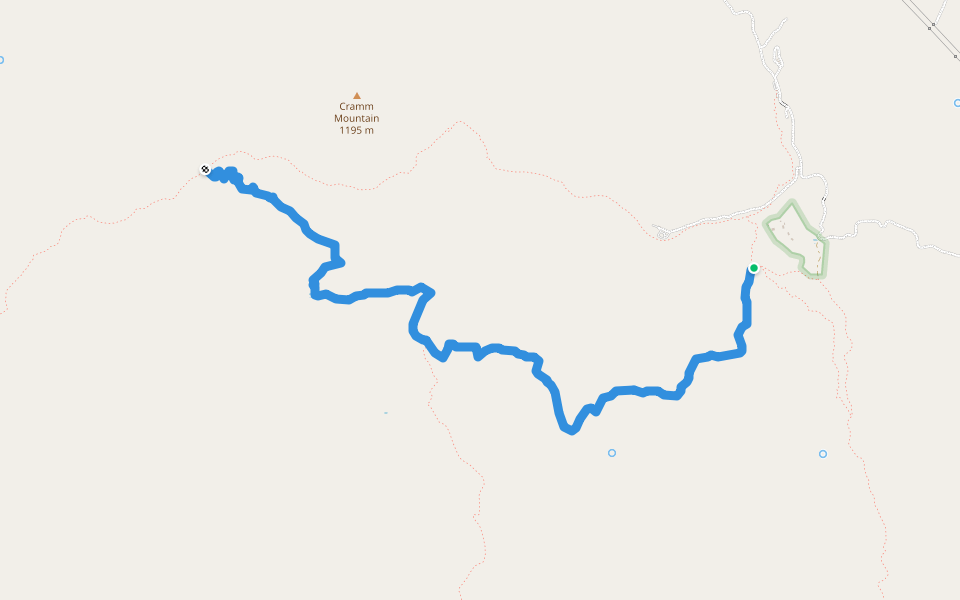 Skunk Creek Trail #246 walking route map in Cave Creek