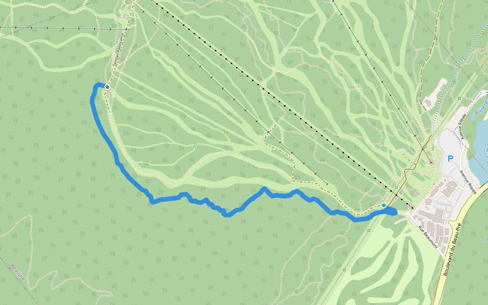 L’Escarpée walking route map in Beaupré