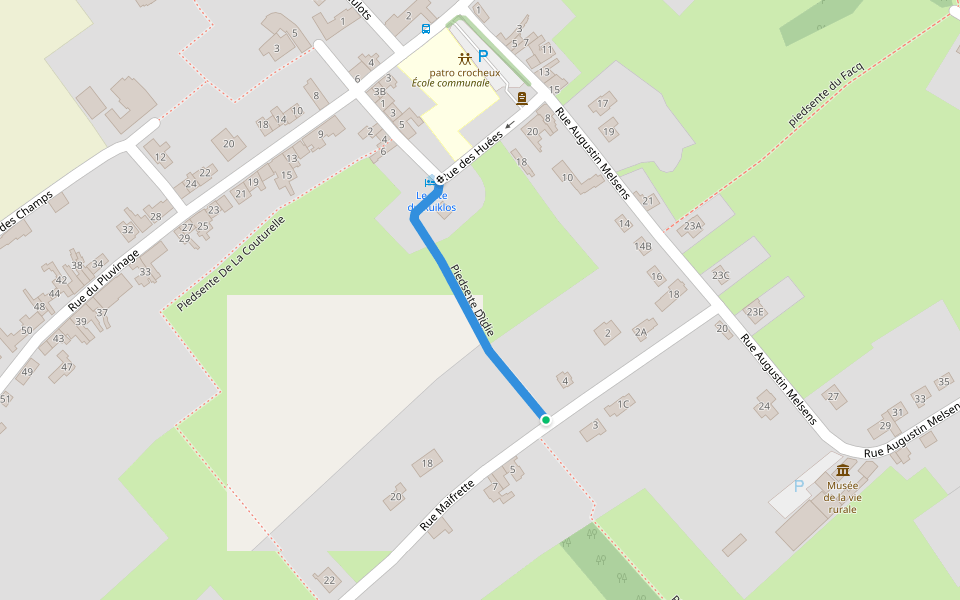 Piedsente Didie walking route map in Chièvres