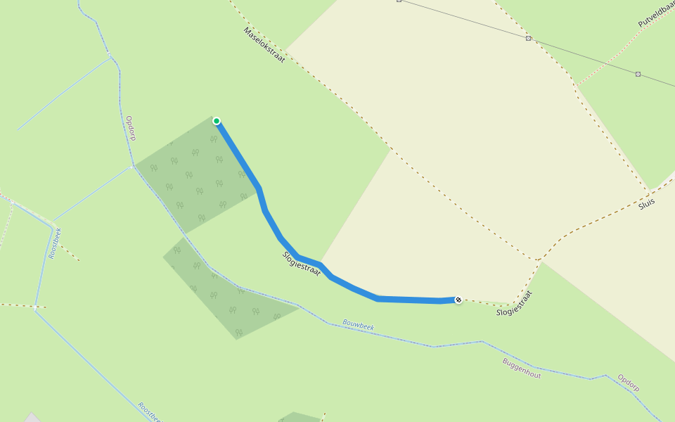 Slogiestraat walking route map in Buggenhout