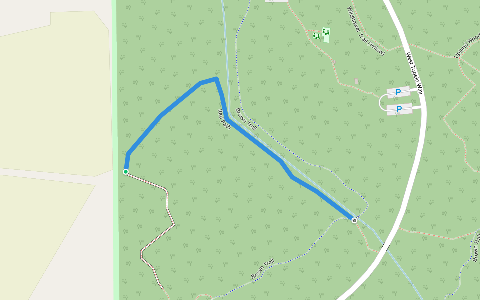 Red Path walking route map in Swanton