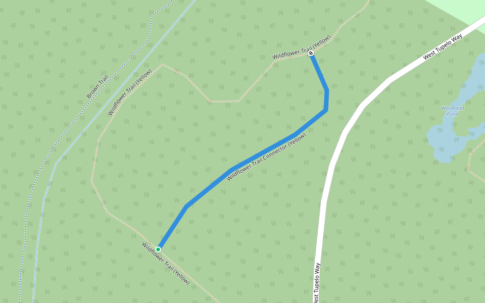 Wildflower Trail Connector (Yellow) walking route map in Holland