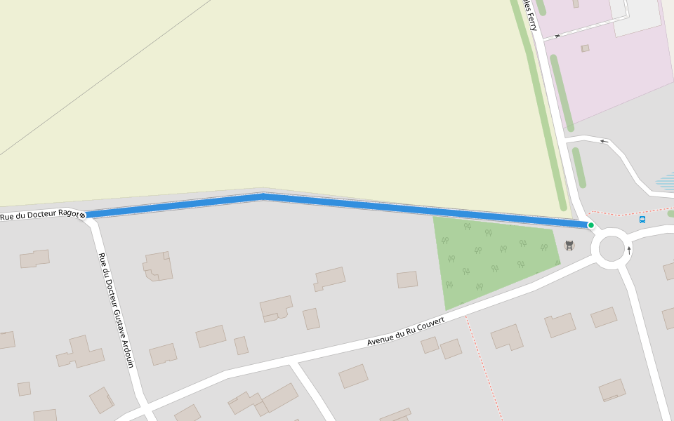 Chemin du Ru Couvert à Paron walking route map in Paron