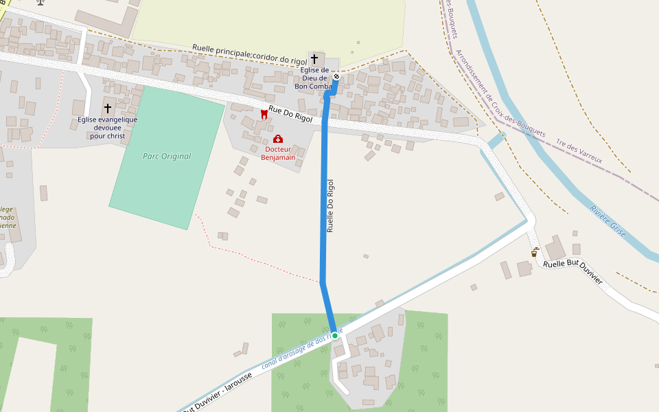 Ruelle Do Rigol walking route map in Port-au-Prince