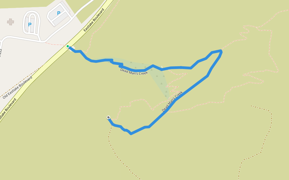 Dead Man's Creek walking route map in New Washoe City