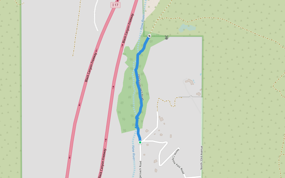 Old Stagecoach Road walking route map in New River