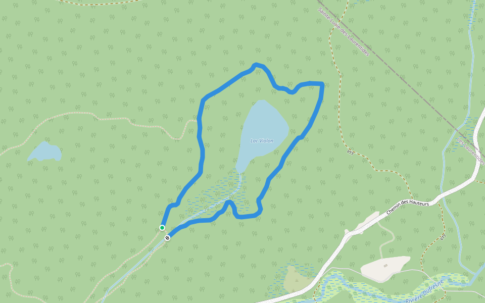 Le Violon (5) walking route map in Notre-Dame-de-la-Merci