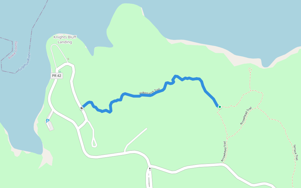 Volksmarch Trail walking route map in Atlanta