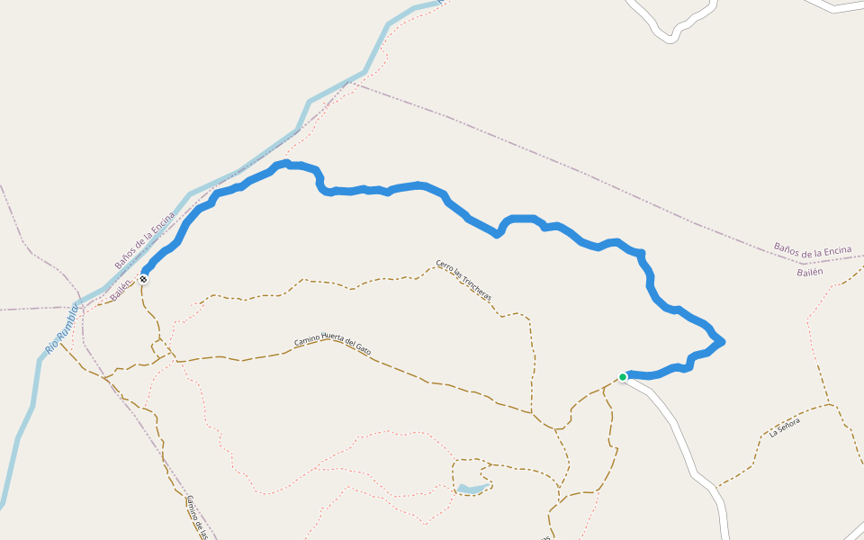 Batalla Bailén walking route map in Bailén