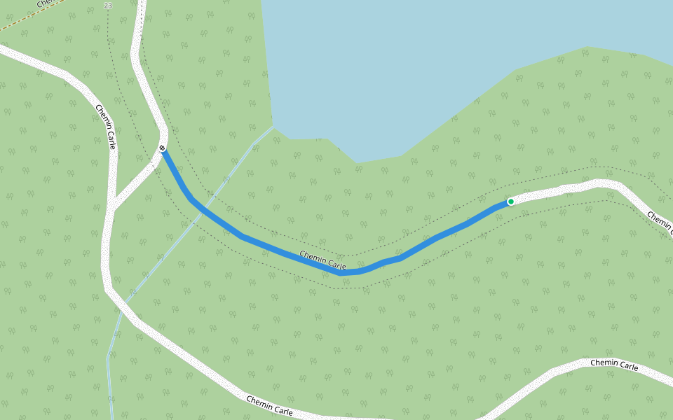 Chemin Carle walking route map in Messines