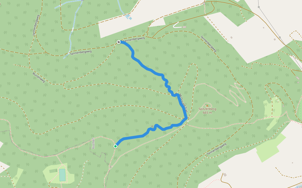McDonald-Trail walking route map in Kuchen