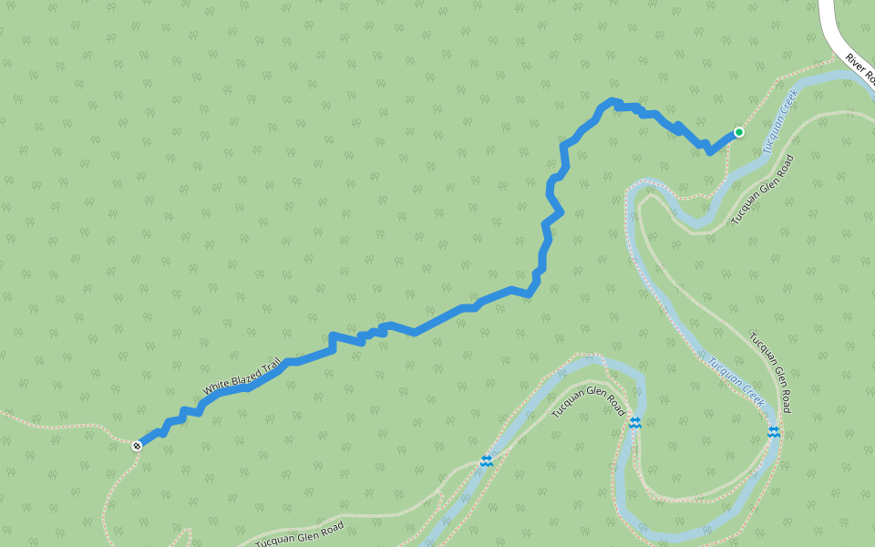 White Blazed Trail walking route map in Pequea