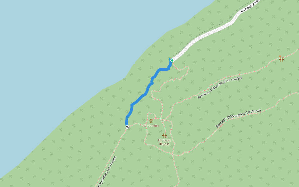 Sentiers d'Opasatica (Sortie #5) walking route map in Rouyn-Noranda