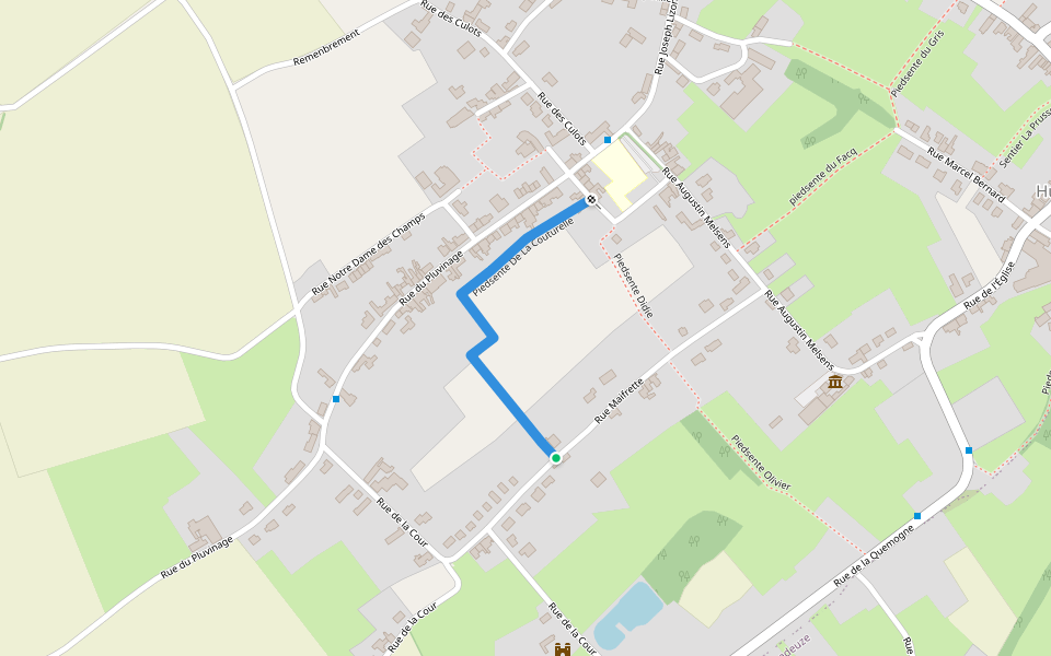 Piedsente De La Couturelle walking route map in Chièvres