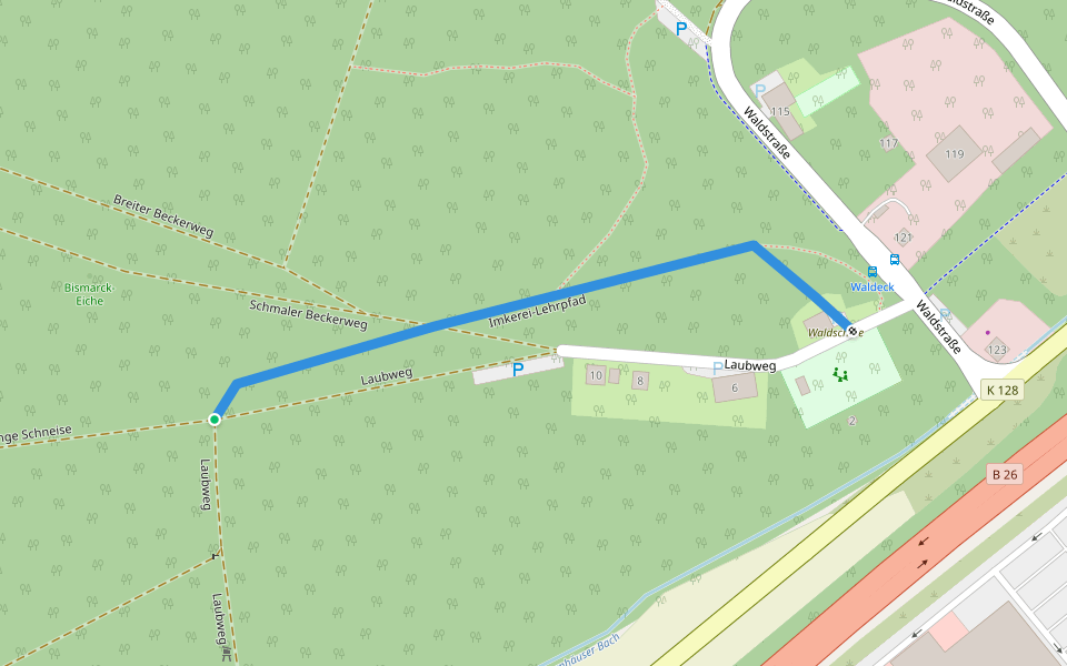 Imkerei-Lehrpfad walking route map in Groß-Zimmern