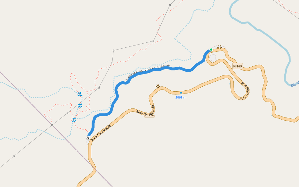 Tramo de antigua Cuesta de Miranda walking route map in La Rioja