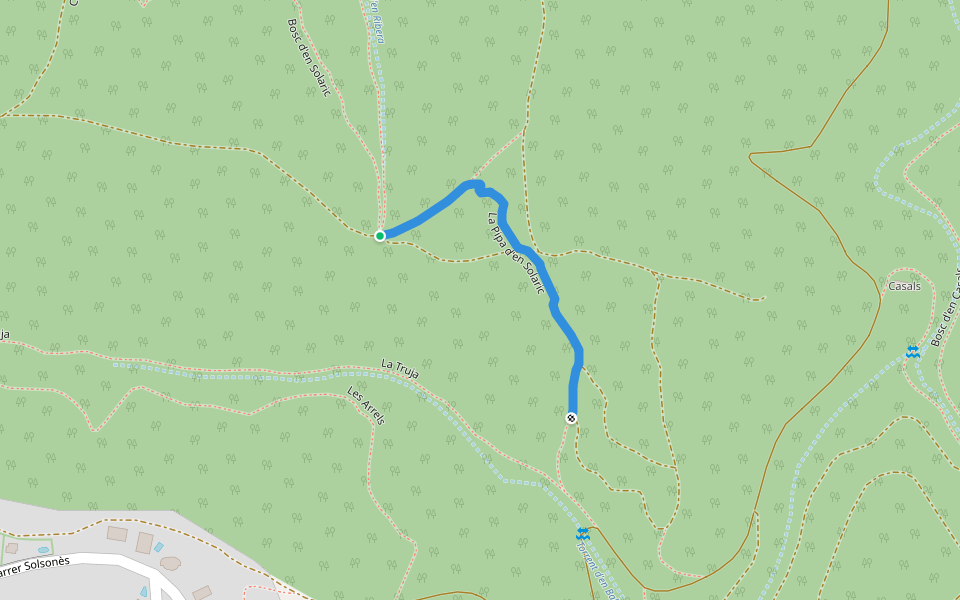 La Pipa d'en Solaric walking route map in Bescanó