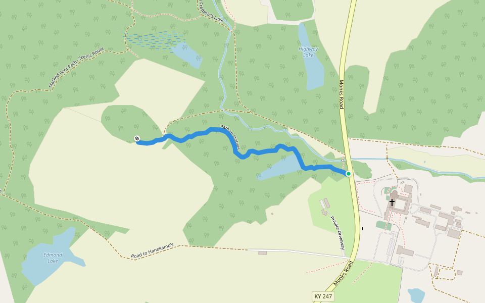 Path to Statues walking route map in New Haven