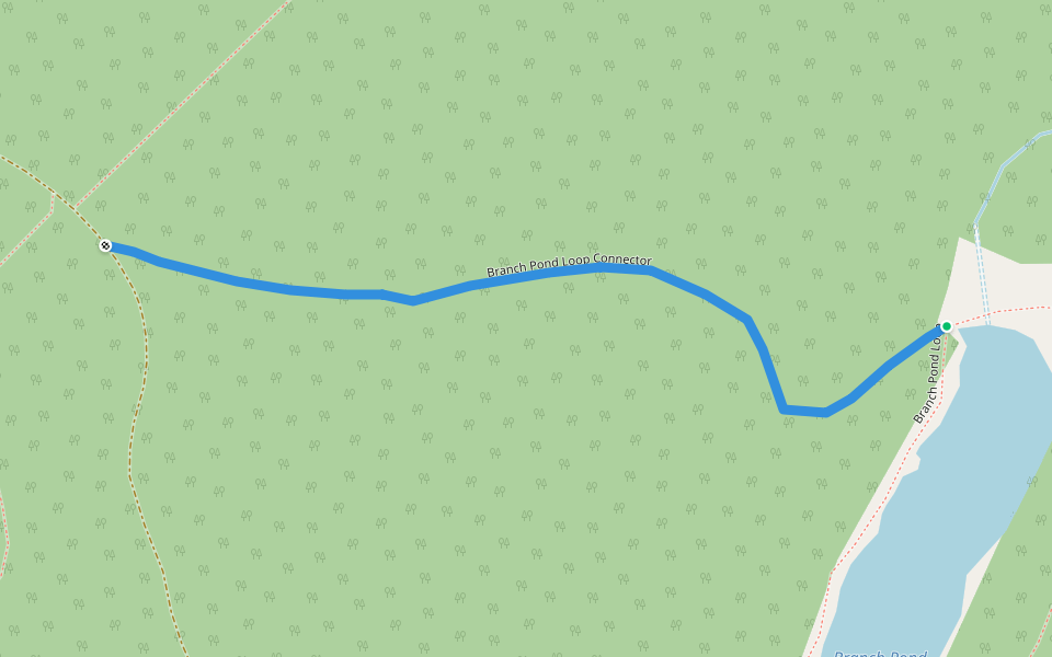 Branch Pond Loop Connector walking route map in Wingina