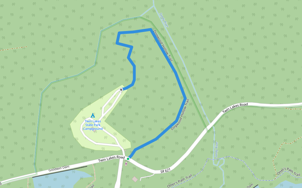 Dogwood Hollow Trail walking route map in Green Bay