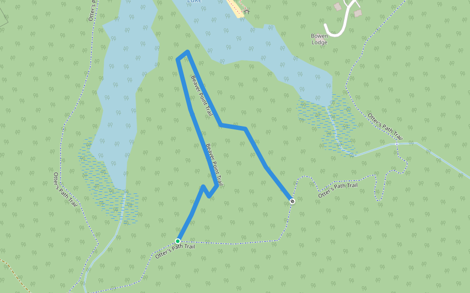 Beaver Point Trail walking route map in Burkeville