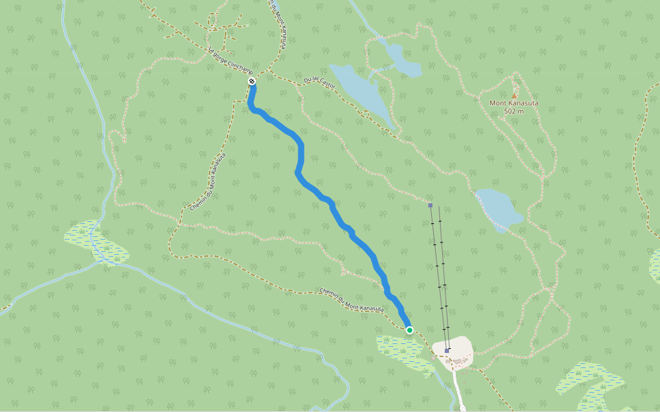 Val Cayon walking route map in Rouyn-Noranda
