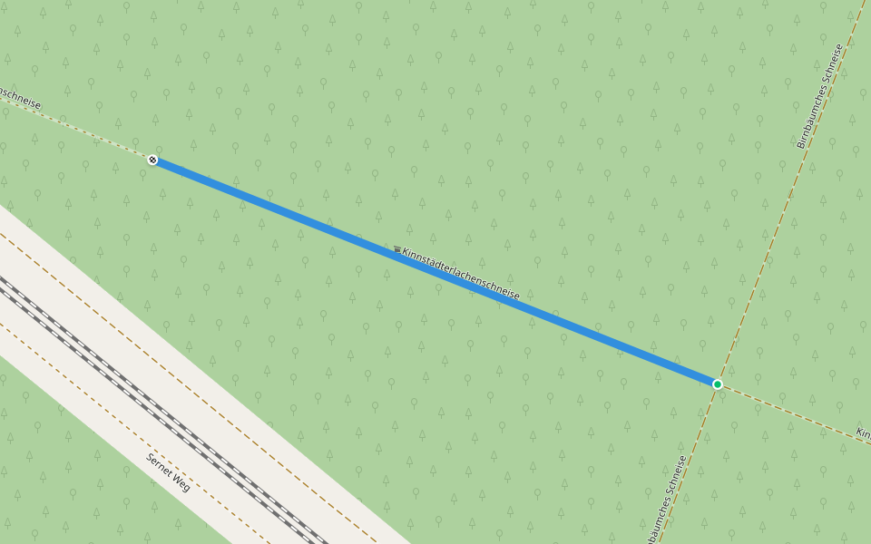 Kinnstädterlachenschneise walking route map in Dieburg