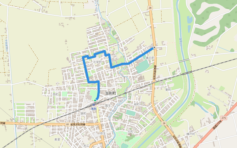 Tobetsu Youth Footpath walking route map in Tobetsu