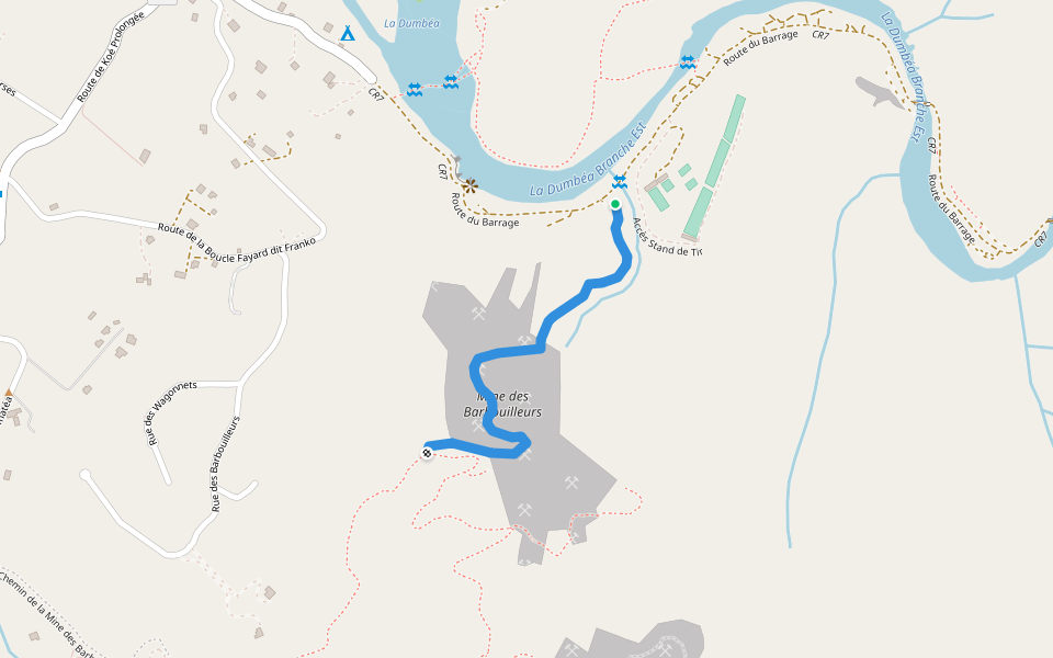 Piste des barbouilleurs walking route map in Dumbéa