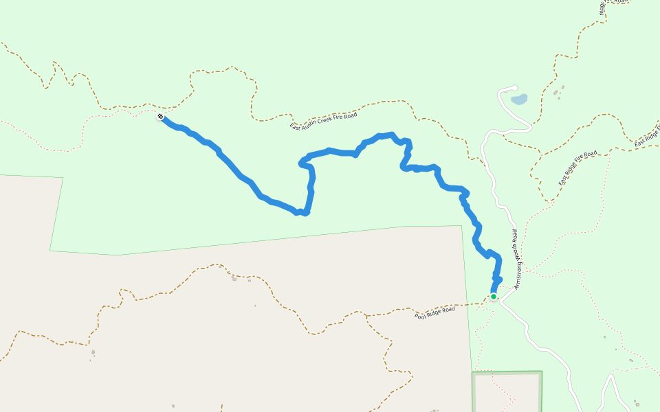 Gilliam Creek Trail walking route map in Guerneville