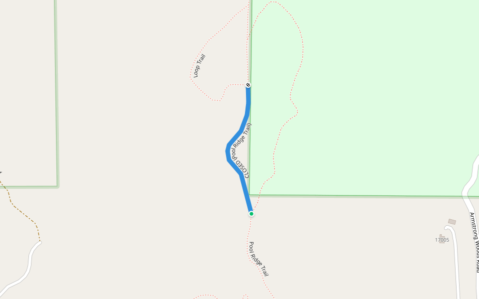 CLOSED (Pool Ridge Trail) walking route map in Guerneville