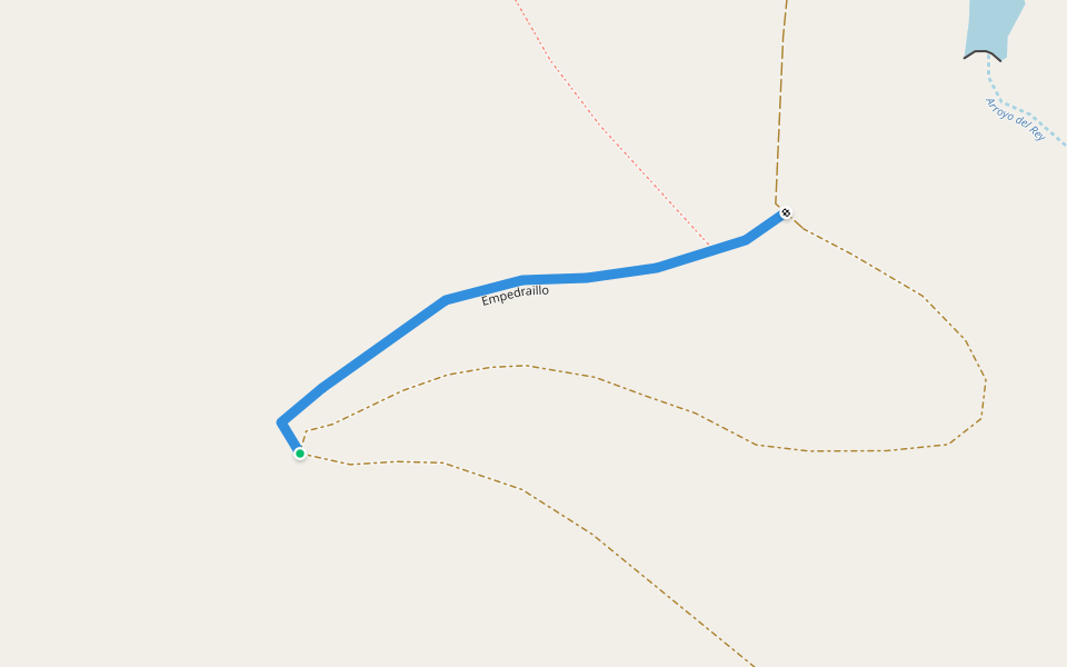 Empedraillo walking route map in Santa Elena