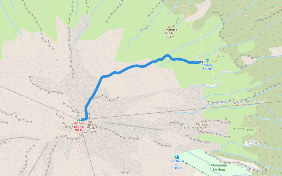 Summit Track walking route map in Inglewood