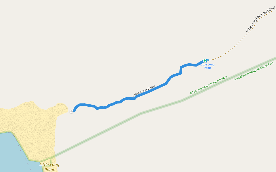 Little Long Point walking route map in Broke