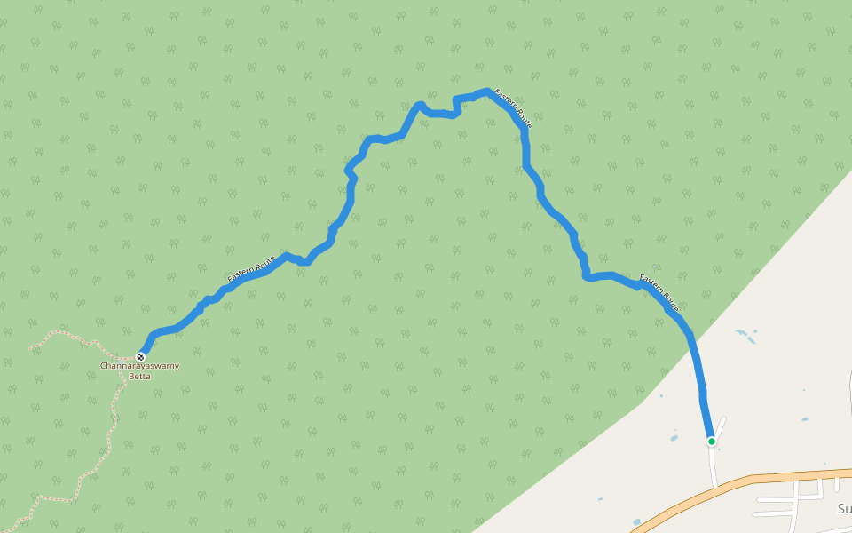 Eastern Route walking route map in Nandi Hills