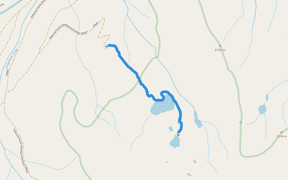 Gray Rock Lakes Trail walking route map in Dunsmuir