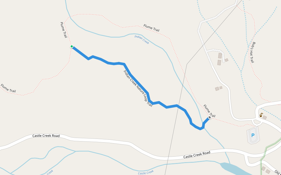 Indian Creek Nature Loop Trail walking route map in Castella