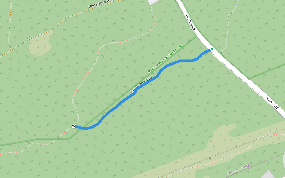 Fraggle Rock Trail walking route map in Manheim