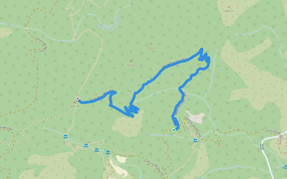 Senda Abuznel 2.3km walking route map in Alhama de Murcia