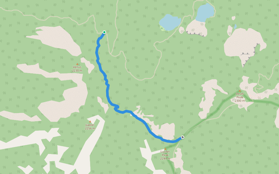 Devil's Peak Trail #984 walking route map in Klamath Falls